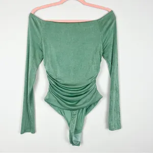 Not Yours To Keep‎ Marilla Bodysuit Long Sleeve Sage Green Revolve Size Medium thumbnail 7