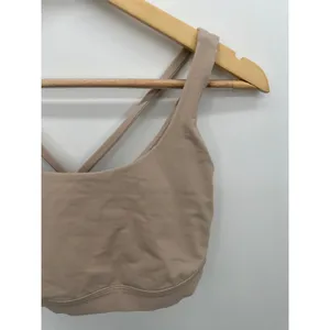 Lululemon Womens‎ Tan Energy Sports Bra Sz 10 Workout Gym Training Running thumbnail 4