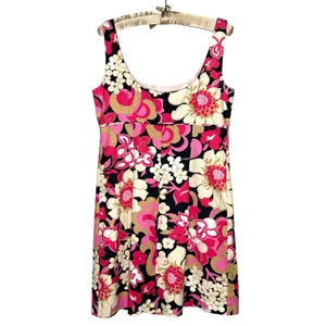 J.Crew 14 Floral Print Sleeveless Retro‎ Cotton Pique Babydoll Dress Sundress thumbnail 5