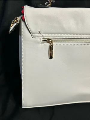 Unbranded White Top-Handle Lego Design Love Accent Satchel Shoulder Bag NWT thumbnail 7