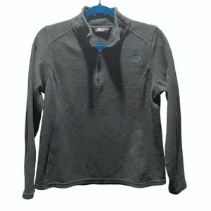 The North Face Womens Fleece 1/4 Zip Pullover Top Green Size‎ Medium thumbnail 1