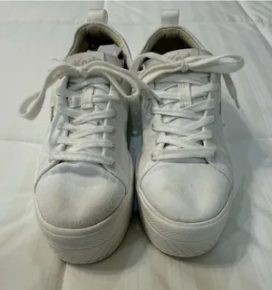 Keds White Platform Lace-Up Sneakers thumbnail 1