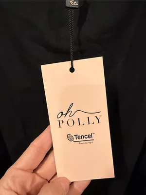 Oh Polly kiah Black backless Long-Sleeve High Slit‎ Maxi Dress 12 NWT thumbnail 9