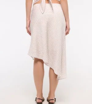 Abercrombie Mid Rise Asymmetrical Hem Midi Skirt thumbnail 3