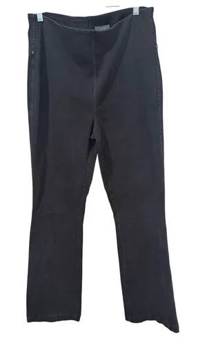 Lysse Faded Black High Waist Stretch Denim Bootcut Jeans Pull On Size XL thumbnail 1