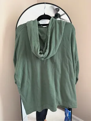 aerie Olive Green Hoodie Sweater thumbnail 5