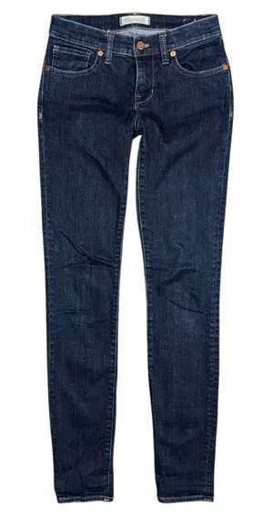 Madewell Skinny Skinny Jeans Sz 25 Dark Wash Low Rise Stretch Denim Style E2571 thumbnail 1