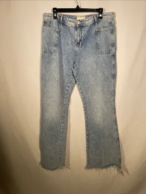 FREE PEOPLE IZZY FLARE JEAN BLUE 31 thumbnail 2