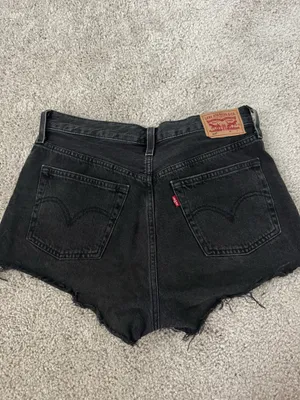 Levi’s 501 Black Denim Shorts thumbnail 6