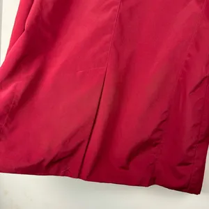 London Fog Red Button Front Trench Coat Jacket Sz Medium Plaid Flannel Lined thumbnail 16