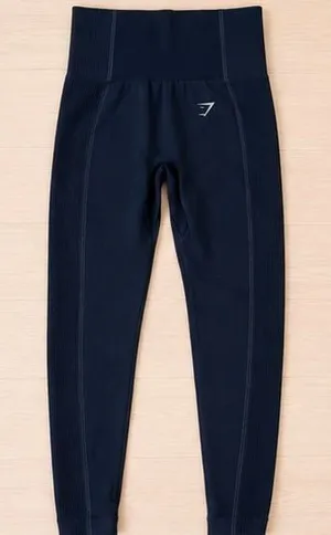Gymshark High Waisted Seamless Compression Leggings Black Sz S thumbnail 1