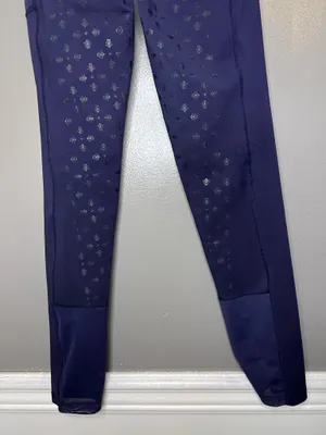 Aubrion Leggings Womens XS Blue Riding Leggings Silicone Grip Pockets Equestrian thumbnail 6