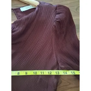 ASTR Wine Samara Satin Long-Sleeve Open Back Dress Wedding Cocktail Party M thumbnail 7