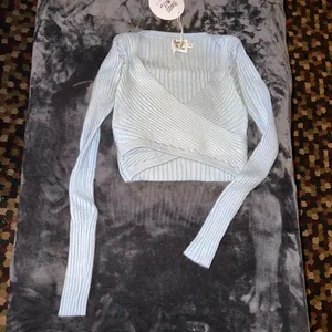 Princess Polly Samson Long Sleeve Top in Blue Size M/L New with tag thumbnail 5