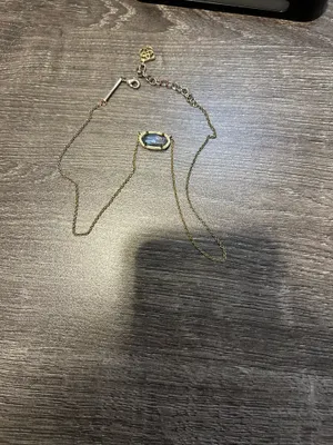 Kendra Scott gold Light Blue Elisa Pendant Necklace thumbnail 3