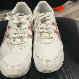 ASICS White and Pink Athletic Sneakers thumbnail 3