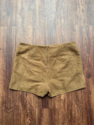 Timing Women’s Boho Brown Faux Suede Shorts Festival Camel Western - Size L thumbnail 2