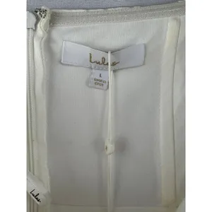 Women’s Lulus Large White Satin Sleeveless Formal Dress thumbnail 6
