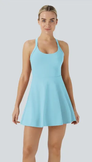 Halara SoftlyZero™ Airy Backless Twisted Cool Touch Dance Active Dress-Easy thumbnail 1