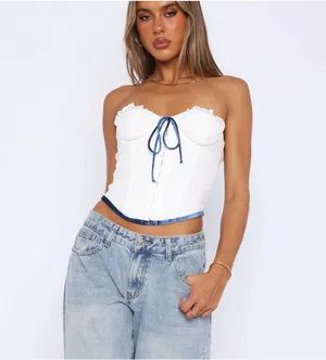 White fox corset top thumbnail 2