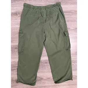 Universal Threads Women Cargo Pants 6 Olive Green Lyocell High RiseUtility Toggle thumbnail 3