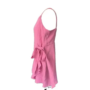 Cotton Candy LA Abbeline Bow Wrap Dress Pink Size L Womens Mini Party Cocktail⁠ thumbnail 4