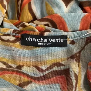 Cha Cha Vente Size Medium Hi Low Style Mesh Top. New Without Tag thumbnail 4