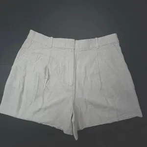 Zara Linen Blend Ecru High Rise Shorts M 8 GUC (SEE NOTE) thumbnail 5