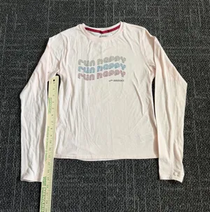 Brooks Run Happy Graphic PINK Long Sleeve Running Shirt Womens XS thumbnail 1
