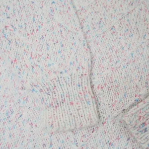 Vintage Homemade Pink & Blue Speckled Knit Sweater thumbnail 6