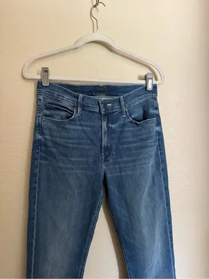 Mother Mid Rise Dazzler Ankle Jeans Sz 29 Wish On A Star Blue thumbnail 3