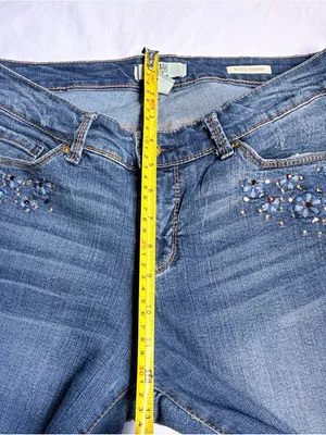 Vintage America Blues Boho Skinny Jeans 8/29 Floral Embroidered Embellished thumbnail 8