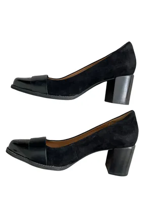 Clark’s Artisan Tarah Brae Suede Block Heel Shoes Women’s Size 9.5Black thumbnail 6