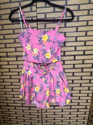 Madden nyc pink cutout romper size medium thumbnail 2