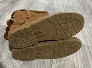 No Brand, Generic of Ugg Boots; Tan with Criss cross Bow with Pom Poms 9 Women’s thumbnail 6