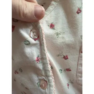 Oscar De La Renta Pajama Top Sz XL Pink Floral Cottage Core Top Only thumbnail 4