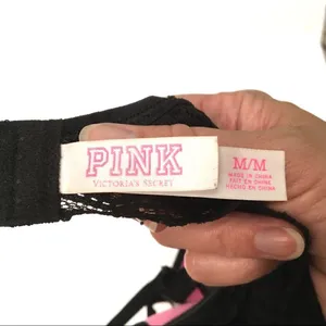 PINK Victoria’s Secret black lace racer back bra M‎ thumbnail 9