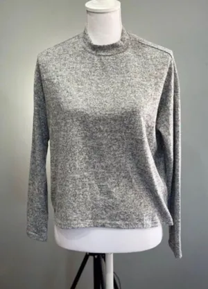 Streetwear Society CLEARANCE! Gray Boutique Mock Neck Sweater Size S NWT thumbnail 1