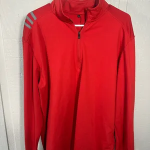 Adidas Red 1/4 Zip Pullover Size XL EUC thumbnail 6