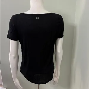 Alo Yoga Mesh Shadow Tee black thumbnail 5