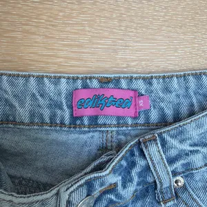 Edikted Micro Shorts Cut Off Low Rise Devin Size XS Blue thumbnail 3