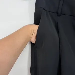 Halara Women Black High Waisted Pleated Tapered Dress Pants Size Medium Tall NWT thumbnail 3