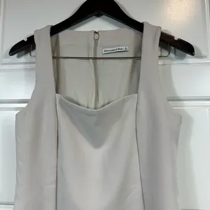 Abercrombie & Fitch Classic Square Neckline Mini Dress in Beige Size Small thumbnail 3