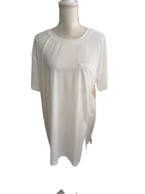 FREE PEOPLE Movement White Tunic Lightweight Tee Size XS NEW NWT thumbnail 4