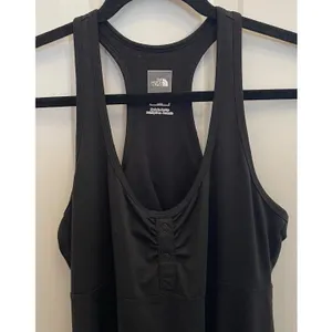 The North Face Abby Dress Womens L Black Racer Back Pocket Stretch Athleisure‎ thumbnail 2