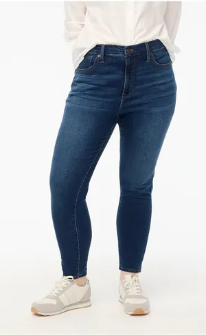 J.Crew 9" Mid-Rise Skinny Jeans - Women's Size 28 - Dark Wash thumbnail 1