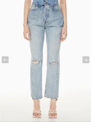 Aritzia Denim Forum The Joni High Rise Loose Jeans 29L Size 25 Blue thumbnail 2