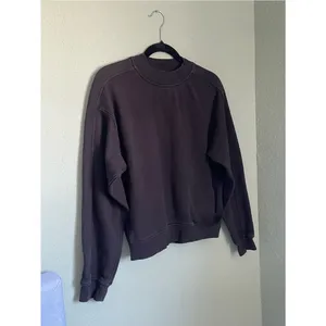 Lululemon Mock Neck Sweatshirt Zipper Side Pocket Size 4 Black thumbnail 2