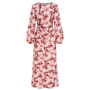 Nordstrom NWT Cider Floral Pleated Ruffle Maxi Dress Sz 8 thumbnail 3