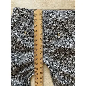 ANTHROPOLOGIE Bowery Pants Women's 4R‎ Black White Pineapple Print Crop Skinny thumbnail 6